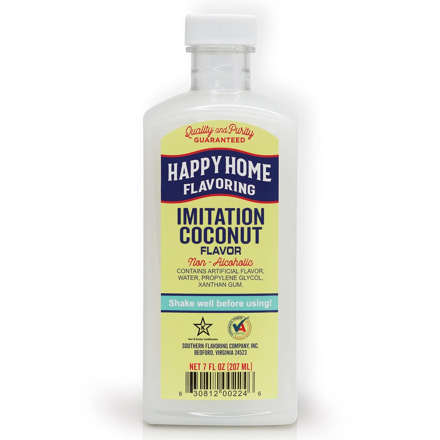 Happy Home Imitation Clear Butter Flavoring, Non-Alcoholic, Certified Kosher, 7 oz.