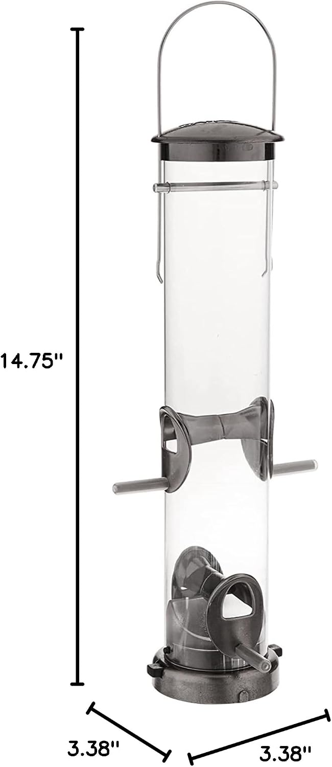 Aspects 392 Quick-Clean Seed Tube Feeder, Medium - Brushed Nickel