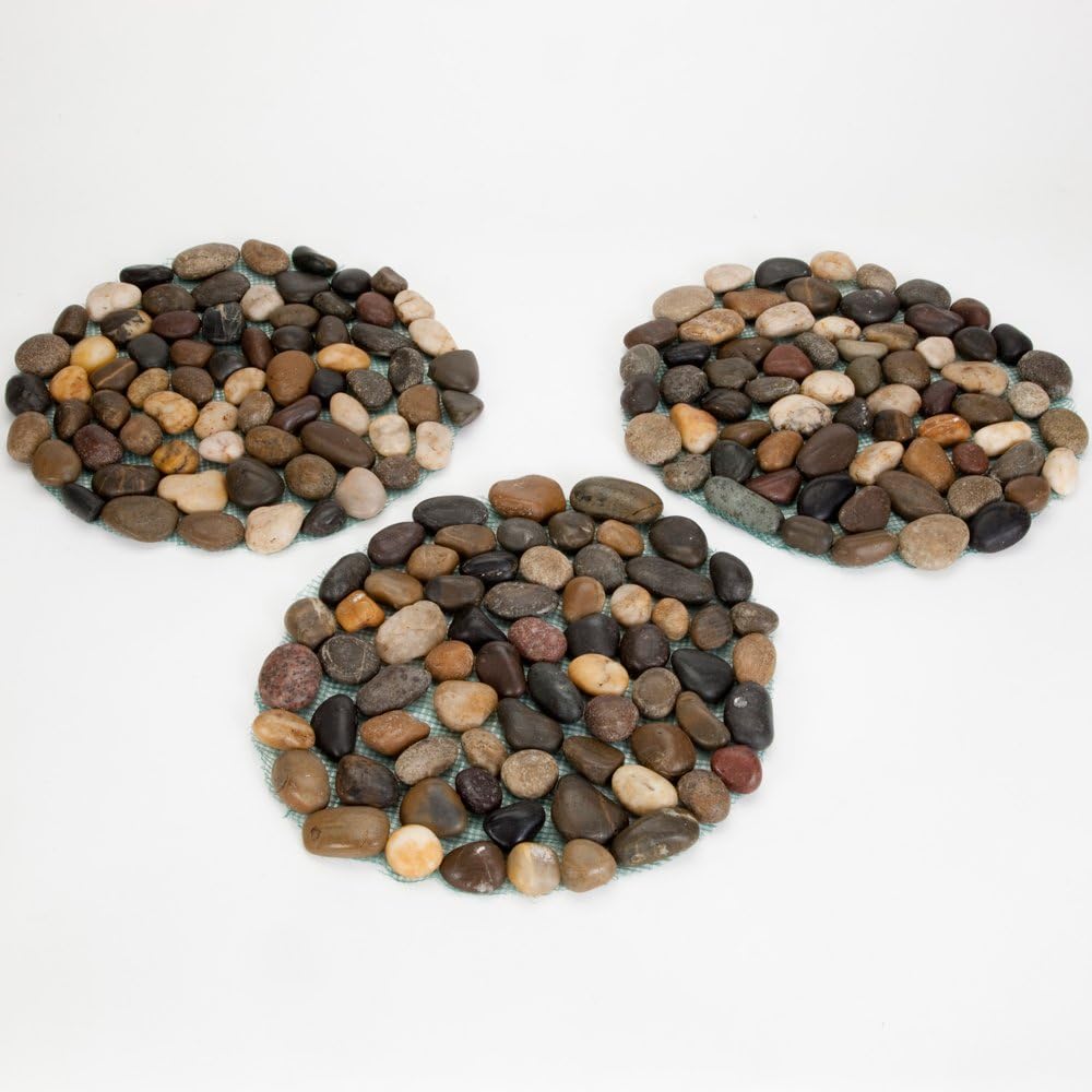 Bits and Pieces - Stepping Stones - 12" Square Marble - Set of Three (3)