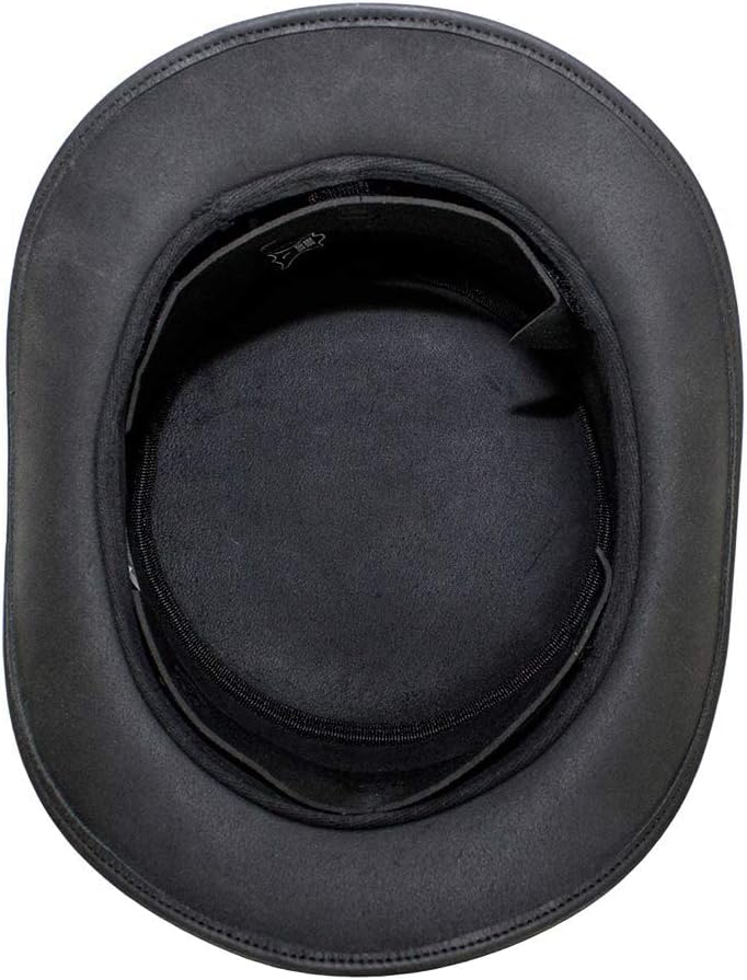Dream Apparel Black Leather Top Hat Men Women Steampunk Halloween Costume Plague Doctor Deadman Tophat Victorian Short Topper