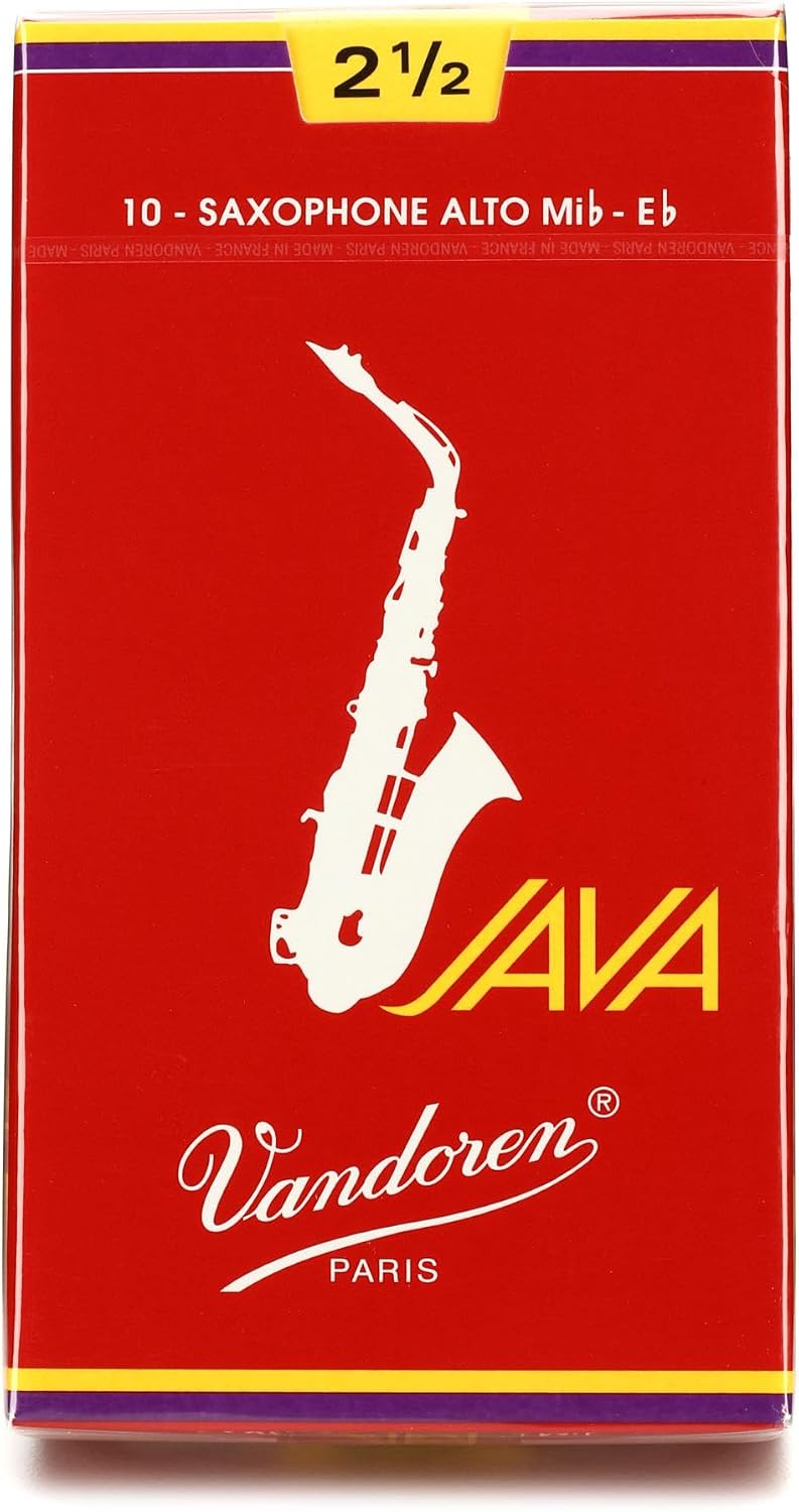 Vandoren SR262R Alto Sax JAVA Red Reeds Strength 2; Box of 10