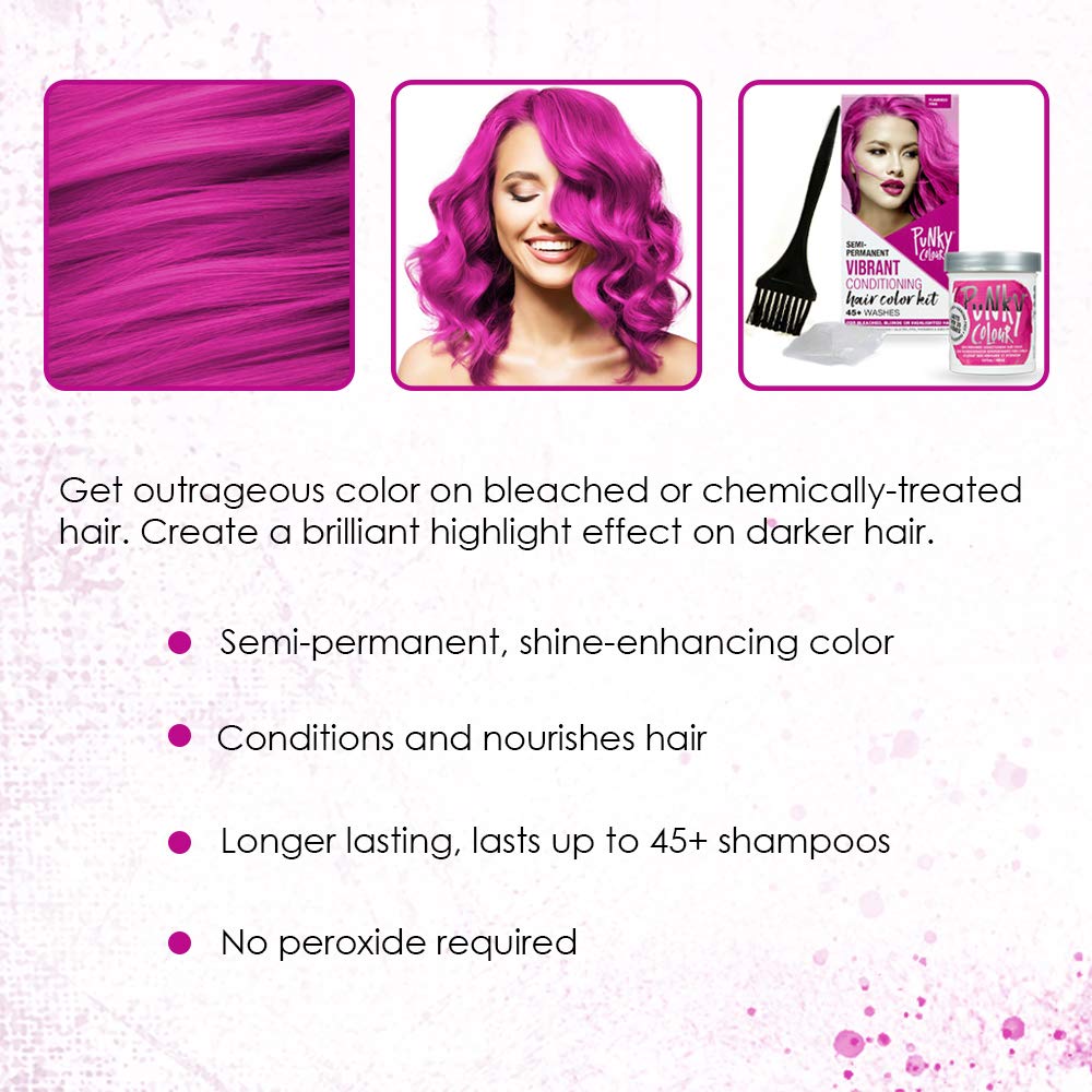 Punky Colour Box Kit Cotton Candy Semi Permanent Hair Color - Vegan, Cruelty-Free Conditioning Hair Dye, Lasts Up to 35 Washes