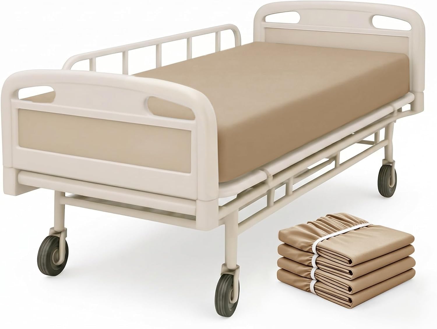 VACVELT 4 Pack Hospital Bed Fitted Sheet, 36x80 12-Inch Pocket, Pink | Premium Microfiber Fabric, 360-Degree Elastic, Skin-Friendly, Wrinkle Resistant, Machine Washable, For Home Hospital Beds