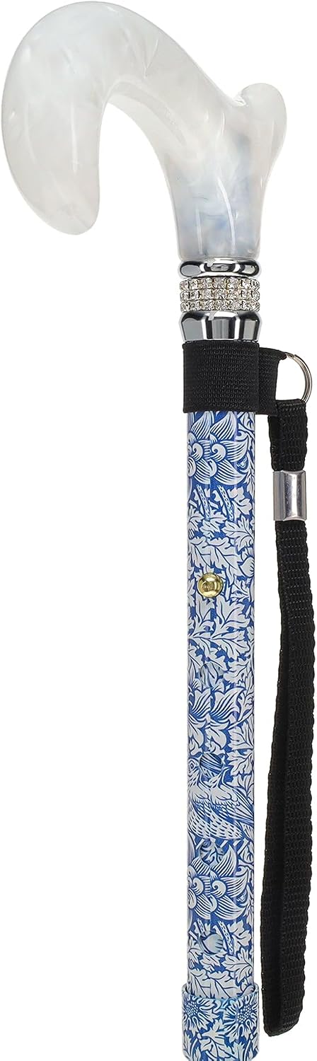 Stylish Walking Sticks – Rhinestone Collar Designer Adjustable Canes Colorful – Best Gift for Men and Women Light Weight Aluminum Shaft & Safe to Walk