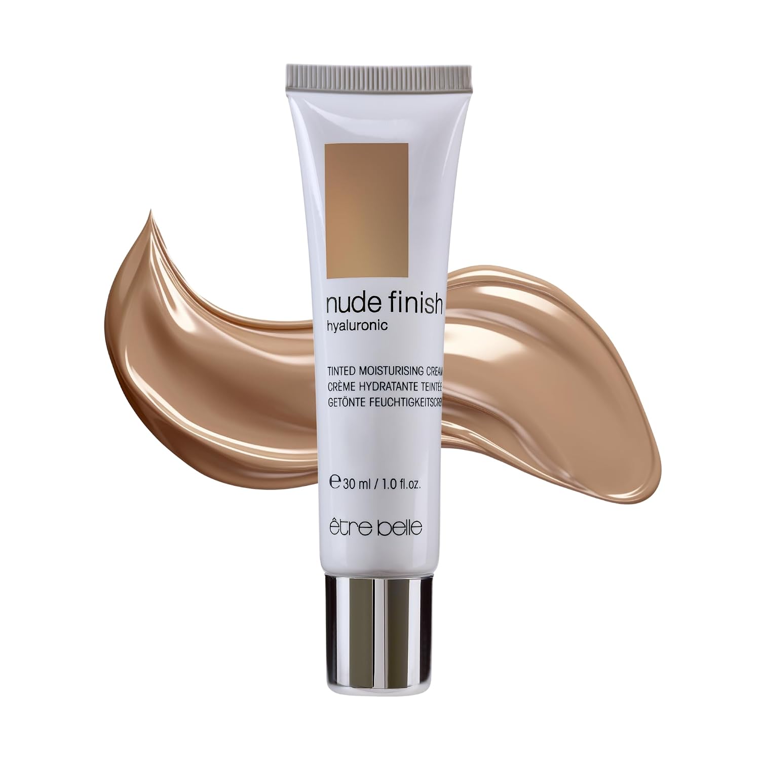 être belle Cosmetics Hyaluronic Tinted Moisturizing Cream, Skin Care for Women with Hyaluronic Acid, Vitamin E & Grape Seed Oil, Long Lasting