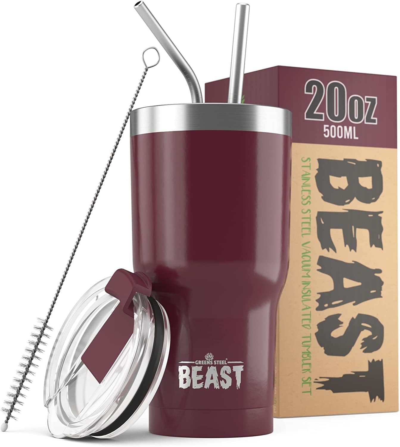 Beast 30 oz Tumbler Stainless Steel Vacuum Insulated Coffee Ice Cup Double Wall Travel Flask (Cupcake Pink)