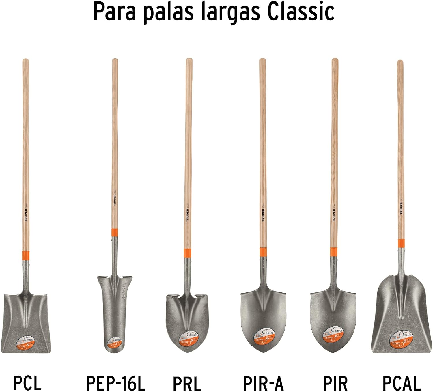 TRUPER MG-PL Replacement Handles For Long D-Handle Shovels 43" (109cm)