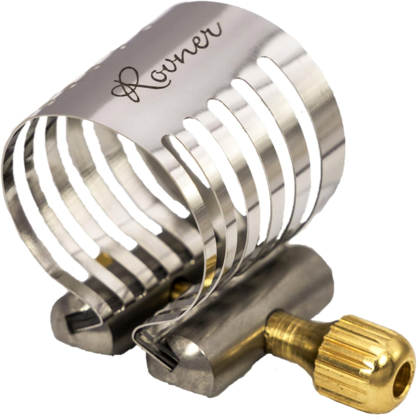 Rovner Ligature & Plastic Cap for Tenor Standard Saxophone - Platinum Ligature for Hard Rubber Mouthpiece (P-2R)