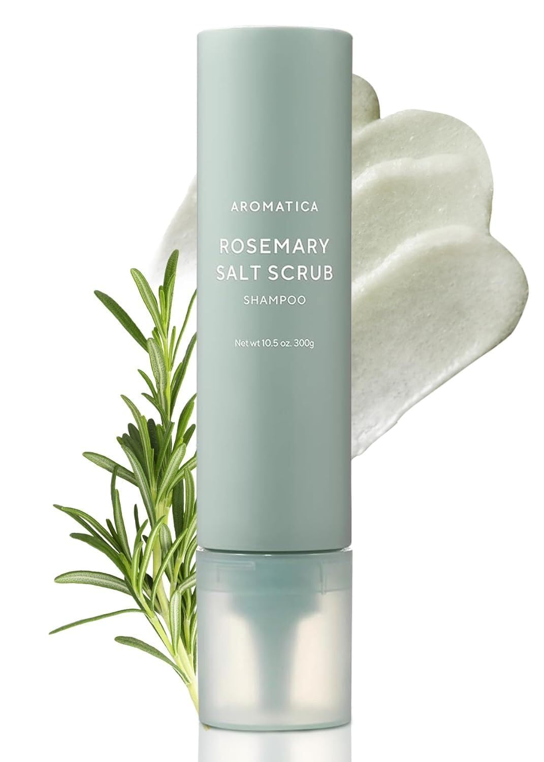 AROMATICA Rosemary Scalp Scaling Shampoo for Hair Growth | Korean Hair Care for Thinning Hair & Hair Loss, Natural Essential Oil, Vegan, Sulfate Silicone Paraben Free (13.53 oz)