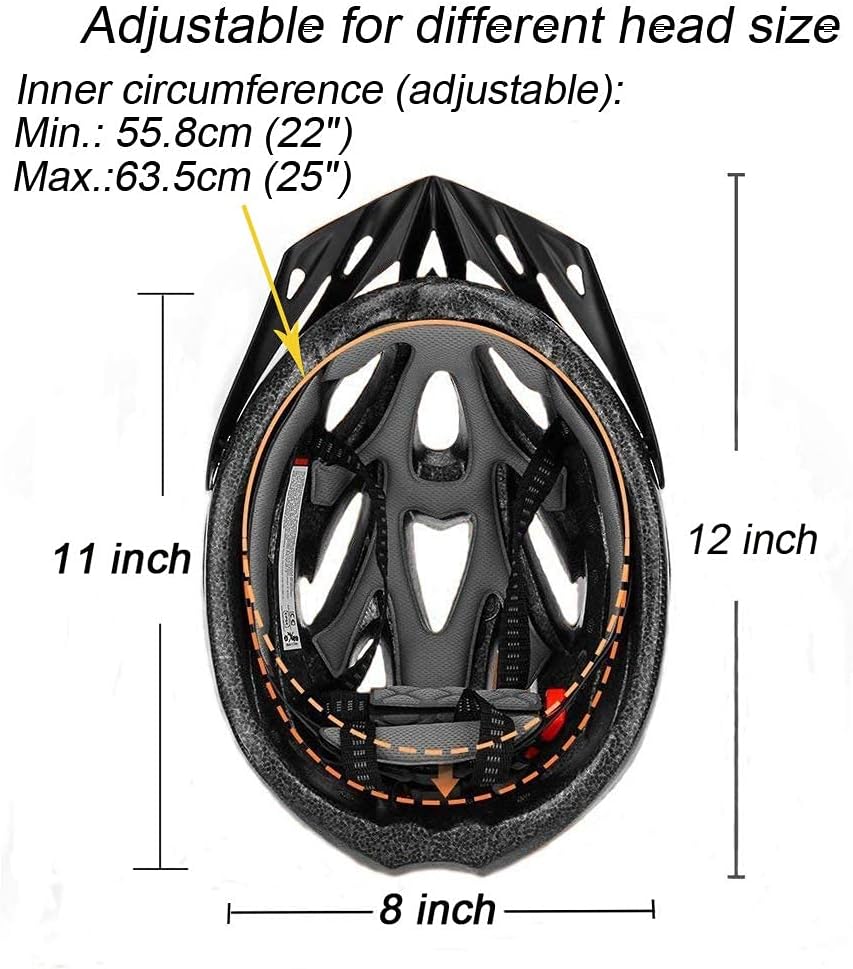 UPANBIKE Adult Bike Helmet One-Piece Adjustable Head Safety Protection | for Mountain & Road Bikes,Mens Bike Helmet,Riding Helmet,Womens Bike Helmet