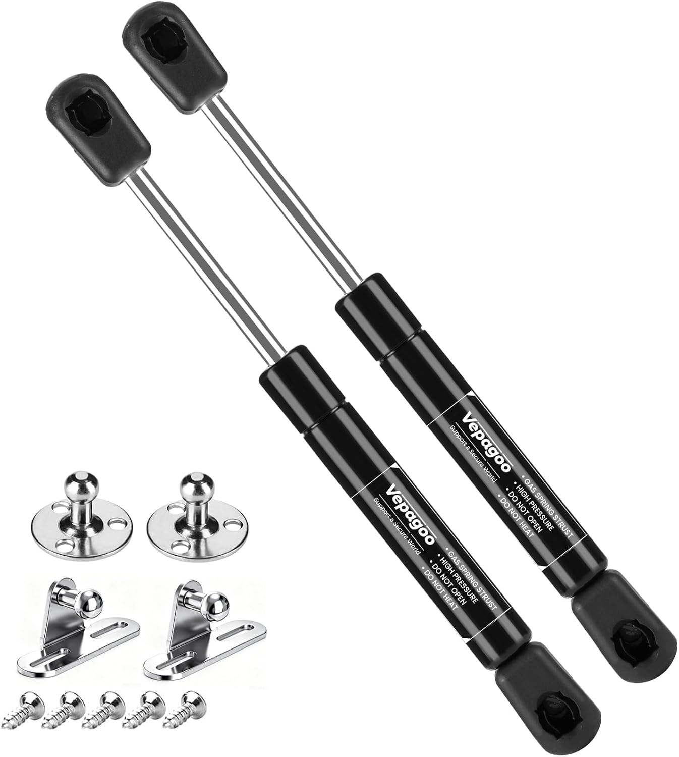 Vepagoo ML99-45 10 inch 45 lb Gas Struts for Truck Tool Box Lid, 2Pcs
