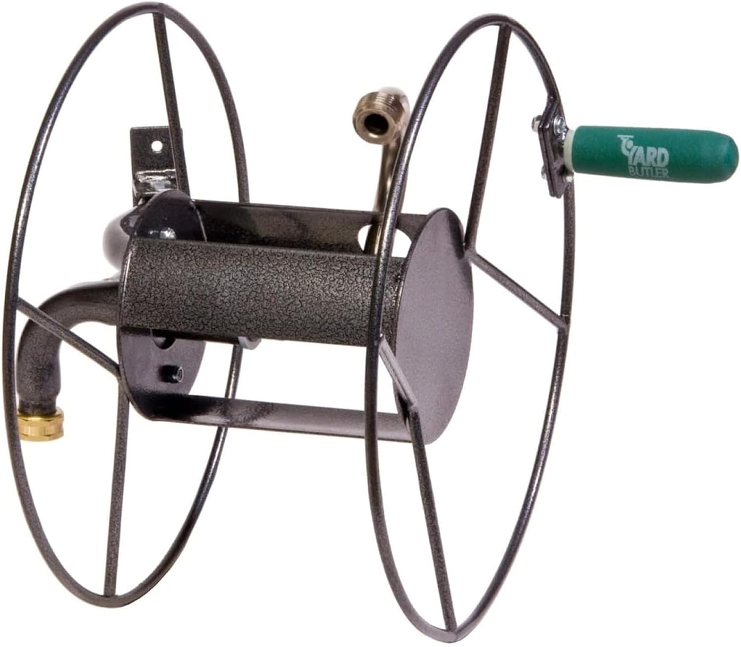 Yard Butler Hose Reel, 180 Degree Swivel, Wall Mount, 100-Foot Hose | Versatile Hose Reel, Great for Garden Hose Storage, Leakproof Design, Powder Coated Steel, Rust-Resistant, Tangle-Free