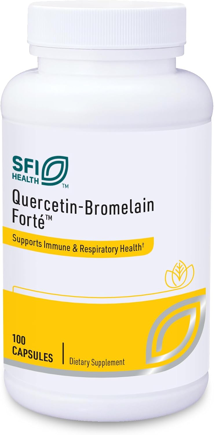 Klaire Labs SFI Health Quercetin-Bromelain Forte - Immune & Seasonal Support Enzymes with Pancreatic, Proteolytic, Bromelain