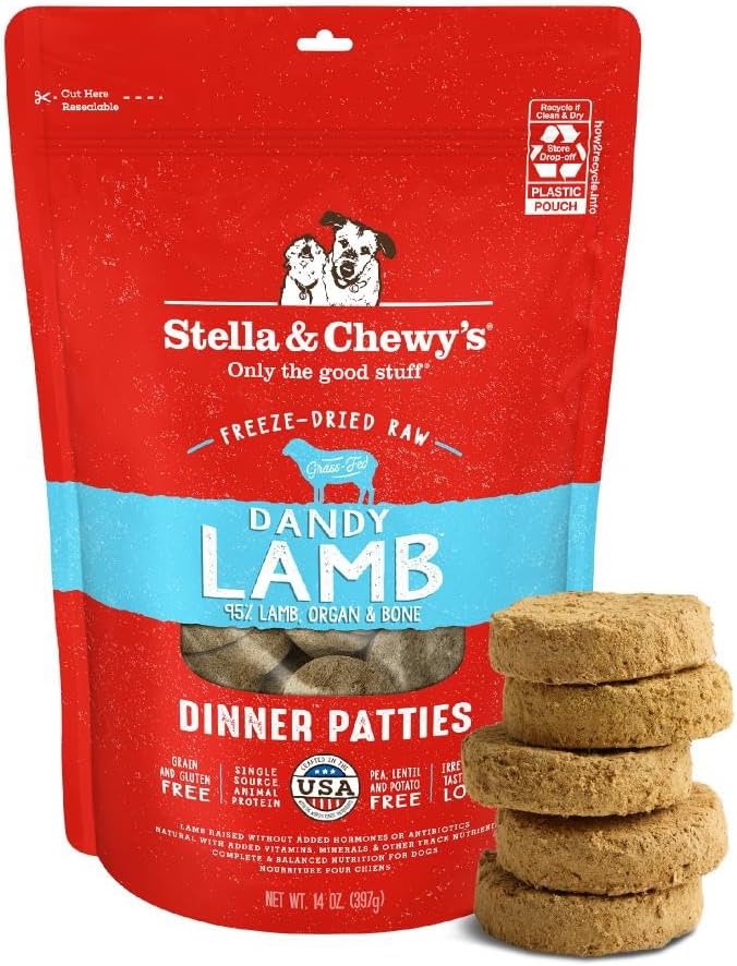Stella & Chewy’s Freeze Dried Raw Dinner Patties – Grain Free Dog Food, Protein Rich Stella’s Super Beef Recipe – 5.5 oz