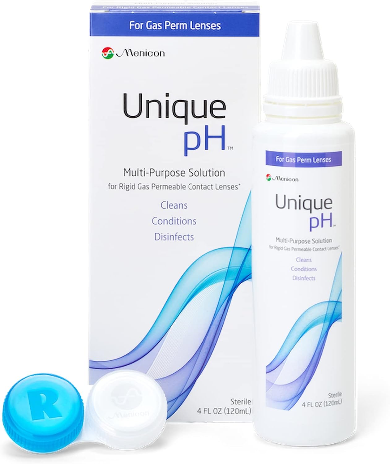 Menicon Unique pH Multipurpose Contact Lens Solution with Lens Case 4 fl oz