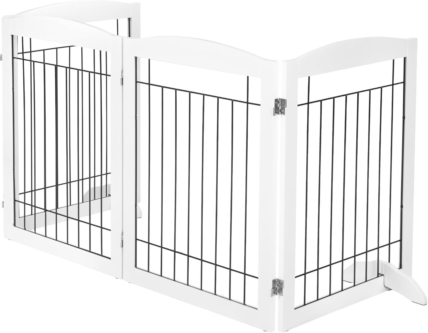 PAWLAND Extra Wide Foldable Dog gate for Doorway, Indoor, 72“ Wide, 30" H