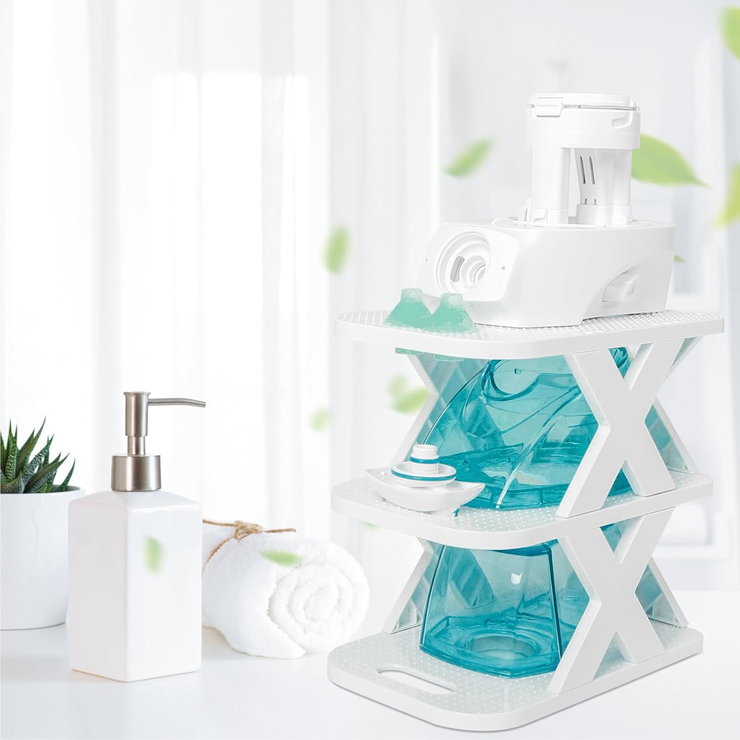 Countertop Caddy Compatible with Navage Nasal Irrigation System, Nose Pillows Cleaning Drying Caddy Kit Nasal Care System countertop Caddy, NOMAL