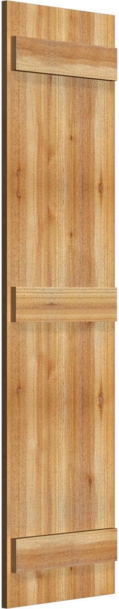 Ekena Millwork RBJ06S16X060RWR TimberCraft Three 5 3/8" Boards Joined Board-n-Batten, Rustic Wood Shutters (Per Pair), 16 1/8"W x 60"H