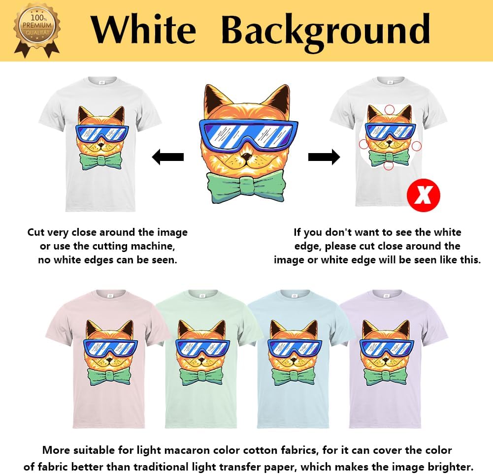 TransOurDream Upgraded Iron on Heat Transfer Paper for T Shirts (20 Sheets
