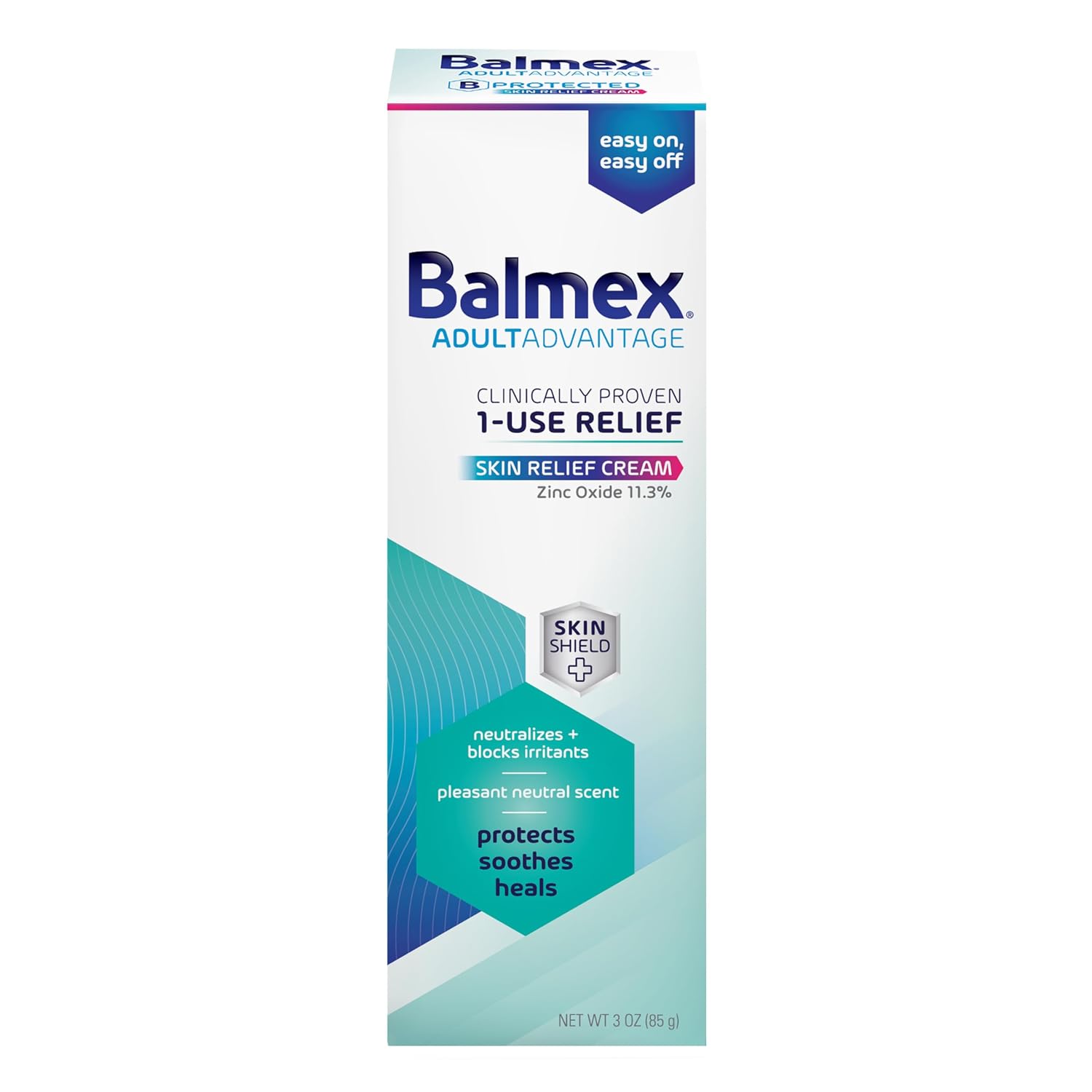 Balmex AdultAdvantage Skin Relief Cream, Adult Rash, and Bed Sores, 3 Oz