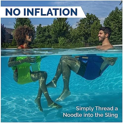 SwimWays Mesh Floating Pool Chair Noodle Slings (4 Pack), Swimming Pool Accessories & Water Toys, Pool Noodle Not Included