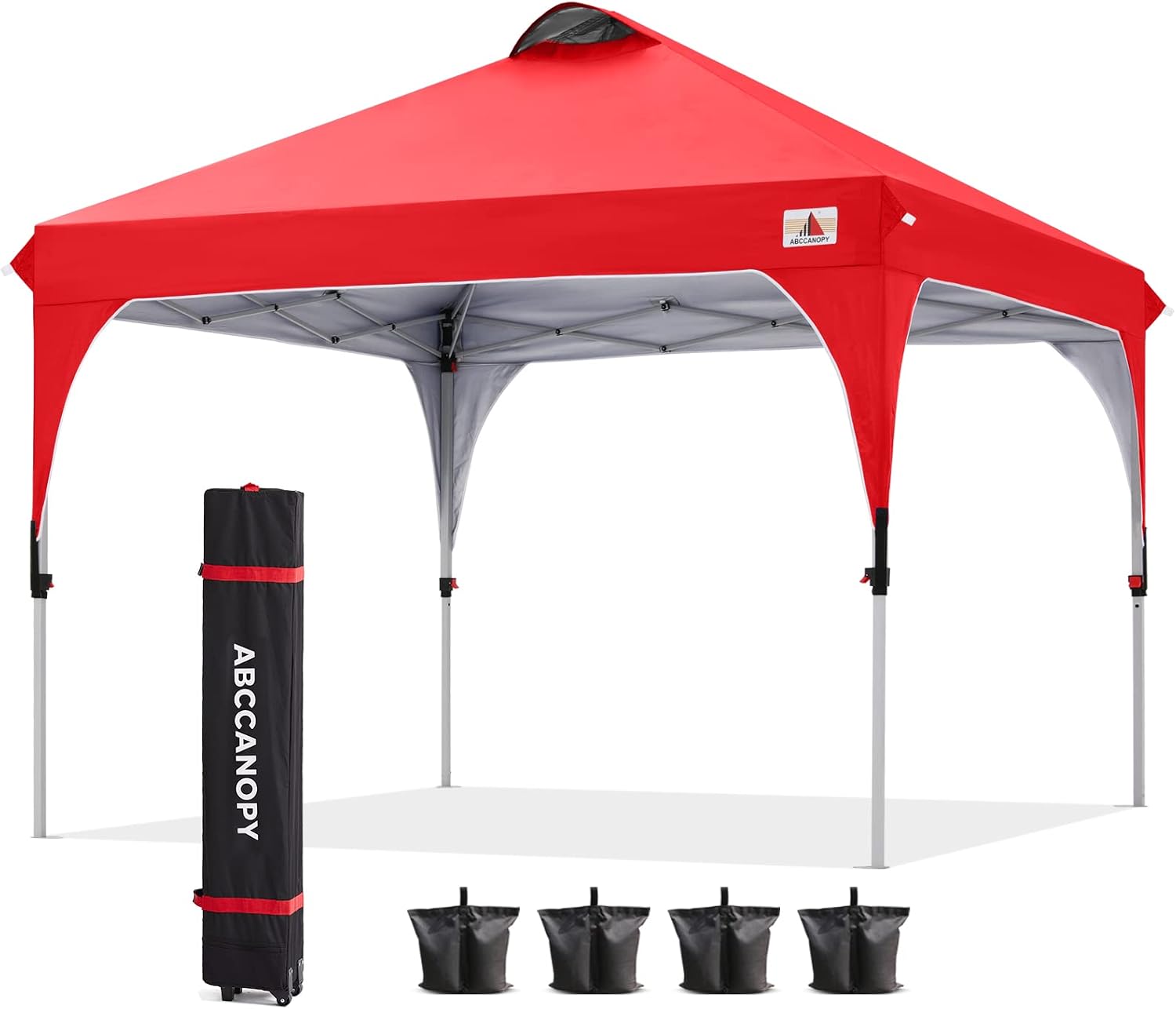 ABCCANOPY Outdoor Pop up Canopy Tent, 10x10 Instant Portable Canopy for Camping, Beach, Backyard,Gray | Water resistant & UV protection canopy, easy setup, with carry bag, ideal for camping, beach, backyard, market events