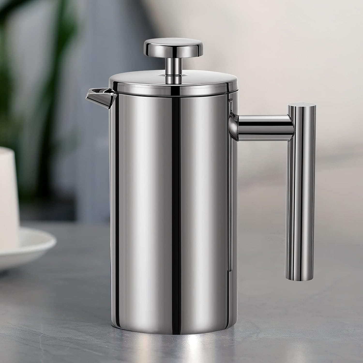 Black French Press Stainless Steel 34oz