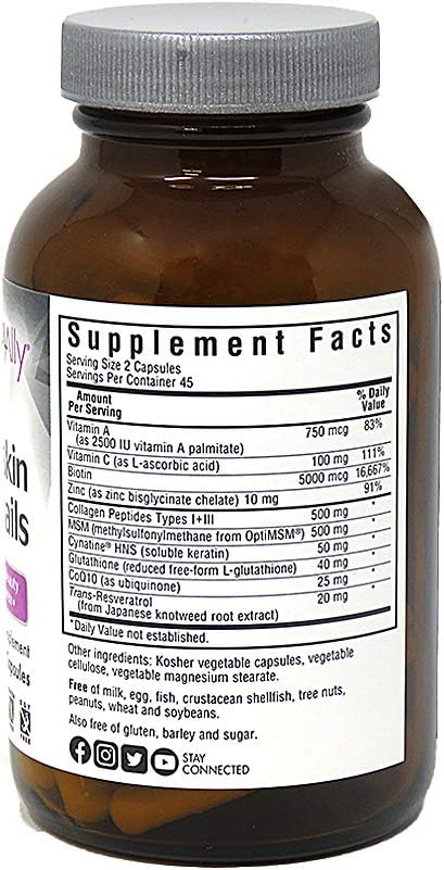 Bluebonnet Nutrition Beautiful Ally Hair, Skin & Nails, Hydrolyzed Collagen from Grass Fed Cows, Collagen Peptides Type 1 & 3, Non GMO, Gluten Free