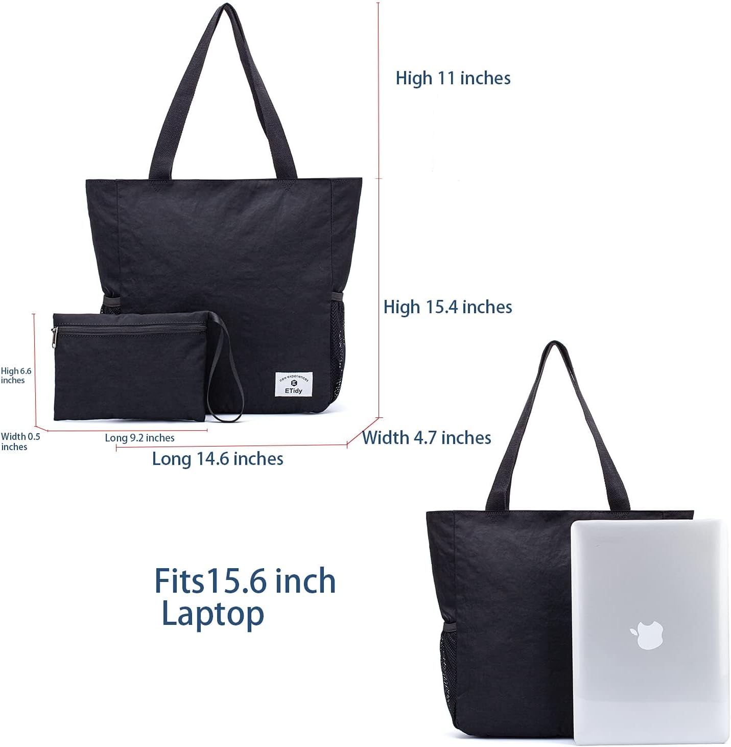 ETidy Large Capacity Foldable Tote Bag With Zipper