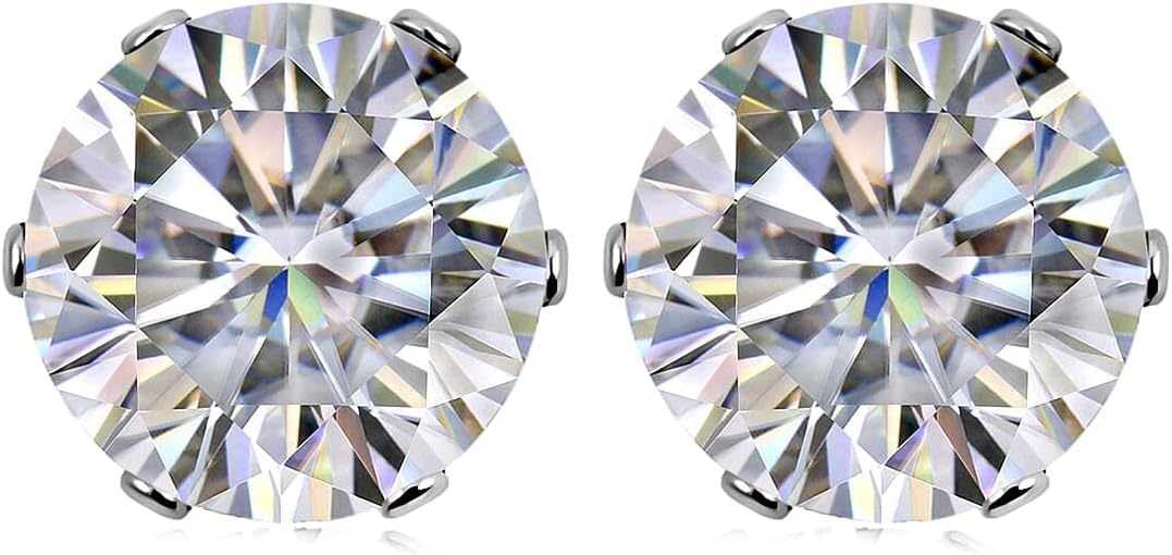 2 Piece Set Crystal Solitaire Earrings Pendant Necklace 18 Inches in Steel