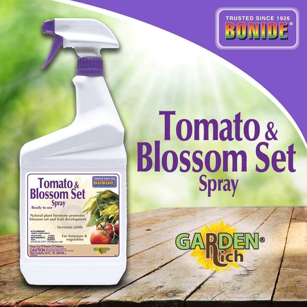 Bonide Tomato & Blossom Spray Set, 32 oz Ready-to-Use | Increases Harvest of Fruits & Vegetables in Home Garden