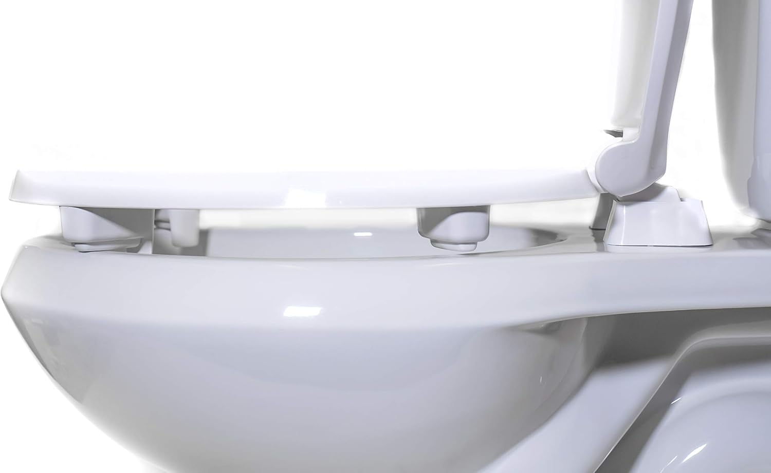 Centoco 3 inch Raised Toilet Seat for Seniors, Elongated, White | Closed Front, Cover, Plastic, 3L800STS-001, Made in the USA