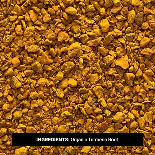 Frontier Co-op Organic Turmeric Root (Tea Bag Cut) Cut and Sifted, 16 Oz, Bulk Bag, Kosher Certified - For Pickling Brines and Brewed Tea