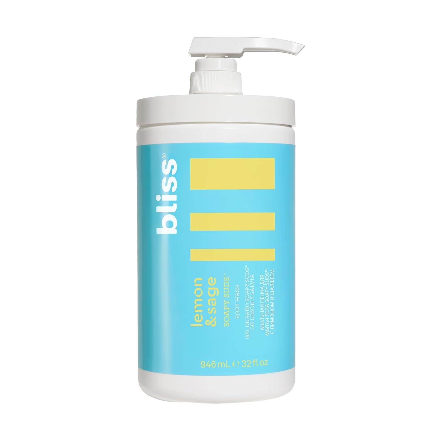 Bliss Soapy Suds Lemon and Sage Body Wash Cleanser - 17 Fl Oz - Skin-Loving