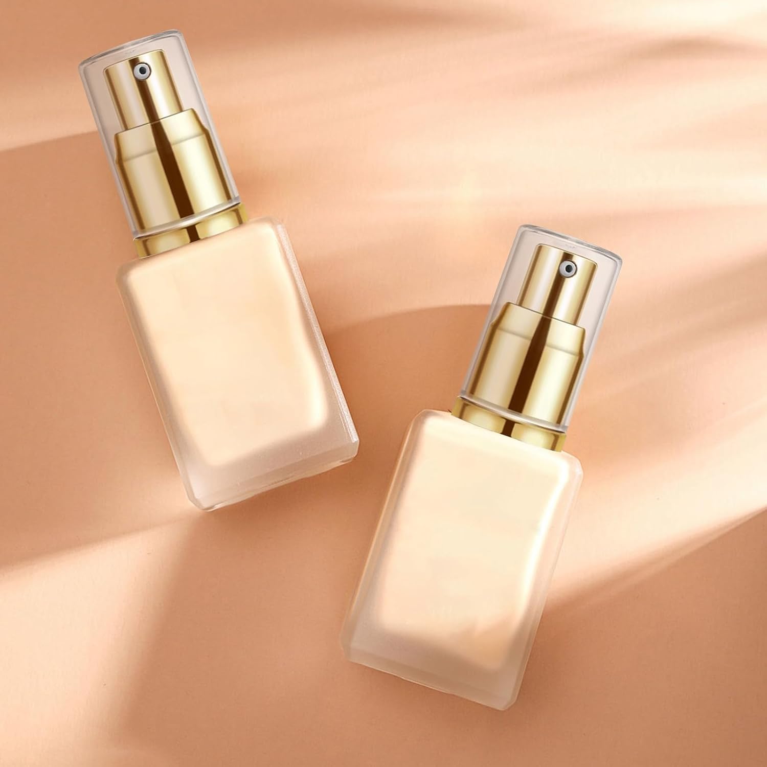 Chris.W 2Pack Foundation Pump Fit for Estee Lauder Double Wear Foundation | DW Replacement Pump Dispenser, for New and Original Bottles, Gold