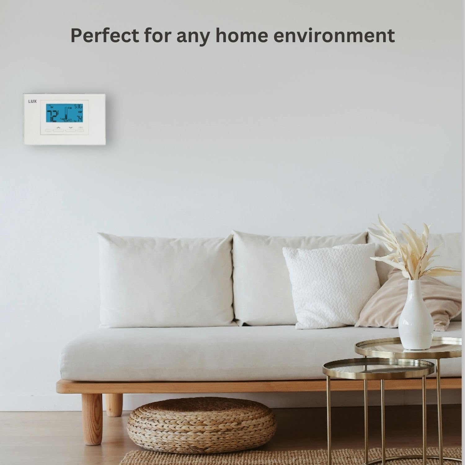 P521U Programmable 5-2 Day Thermostat for Home Use; 2 Heat, 1 Cool