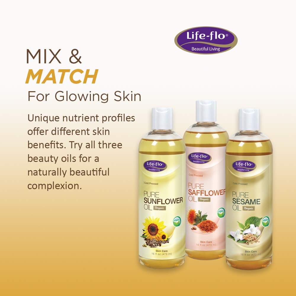 LIFE-FLO Pure Coconut Oil, Fractionated, Refined Liquid Coconut Oil, Skin Care, Hair Care, Massage, Aromatherapy, All Skin Types, Hypoallergenic, 60-Day Guarantee, Not Tested on Animals, 16oz