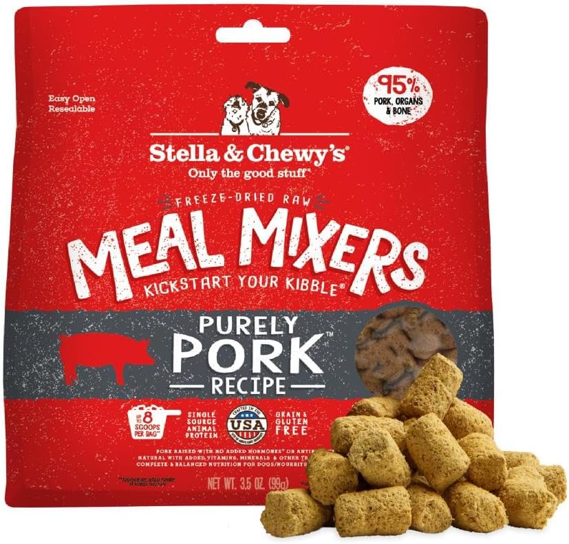 Stella & Chewy's Freeze-Dried Raw Chicken Meal Mixers- Dog Food Topper and Mixer - Made with 95% Cage-Free Chicken, Organs & Bone - Perfect for Picky Eaters - Grain-Free - 3.5oz