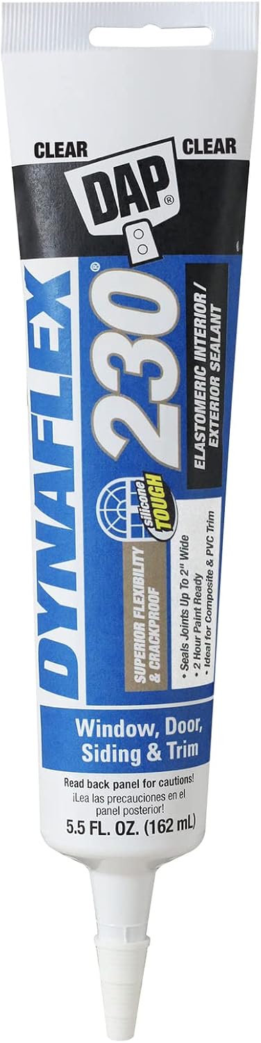 DAP Dynaflex 230 Premium Elastomeric Sealant, Clear, 5.5 Oz (7079818860)