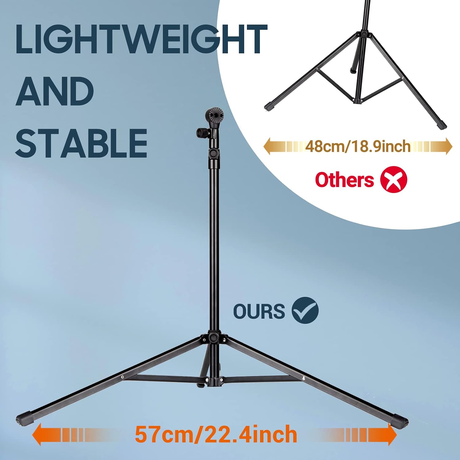 CAHAYA Sheet Music Stand Portable Folding Dual Use Desktop Book Holder