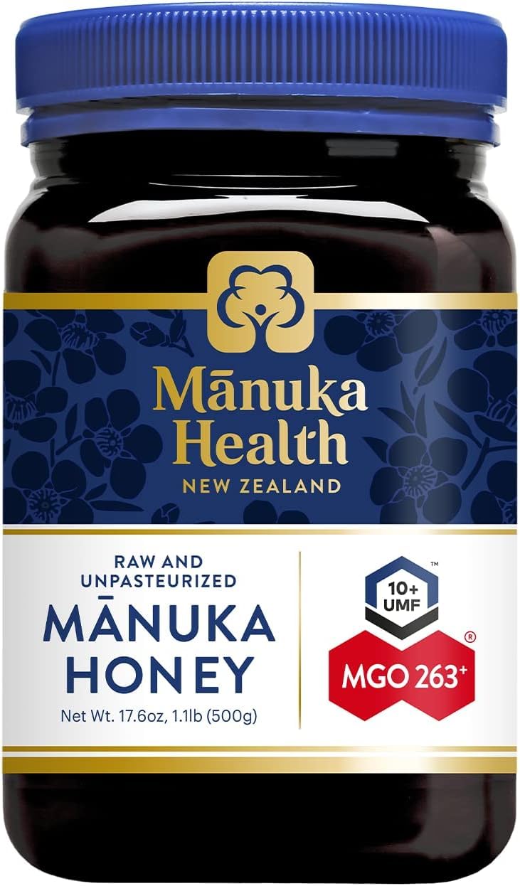 Manuka Health UMF 16+/MGO 573+ Manuka Honey (250g/8.8oz), Superfood, Authentic Raw Honey from New Zealand
