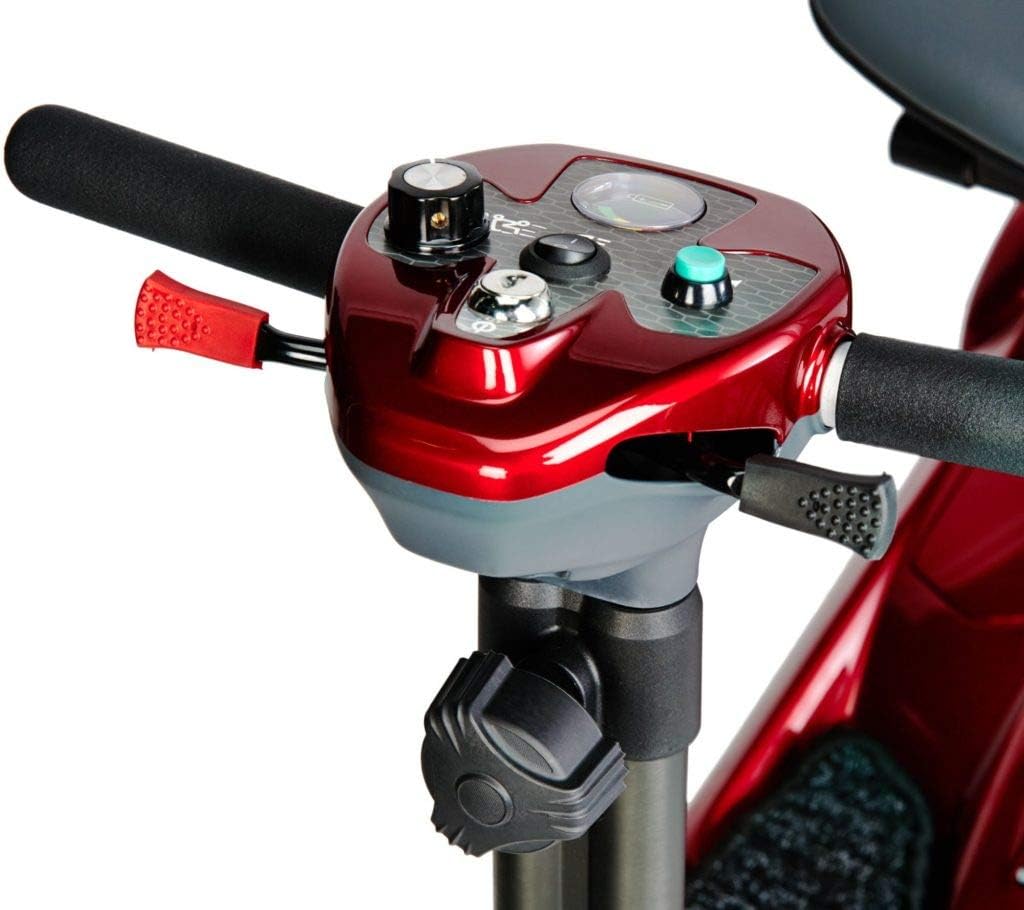 EV RIDER Transport AF Plus Automatic Folding Scooter with Remote - Lithium Battery Lightweight Travel Mobility Scooter - 49 lbs Total (Blue), S21AF