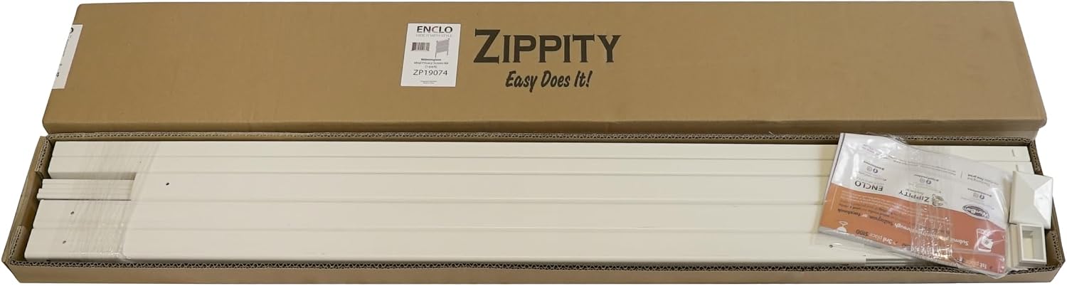 Enclo Wilmington Privacy Screen 2pk, White Vinyl DIY No Dig Kit | 45.5inH x 36.5inW, 2 Panels, ZP19008