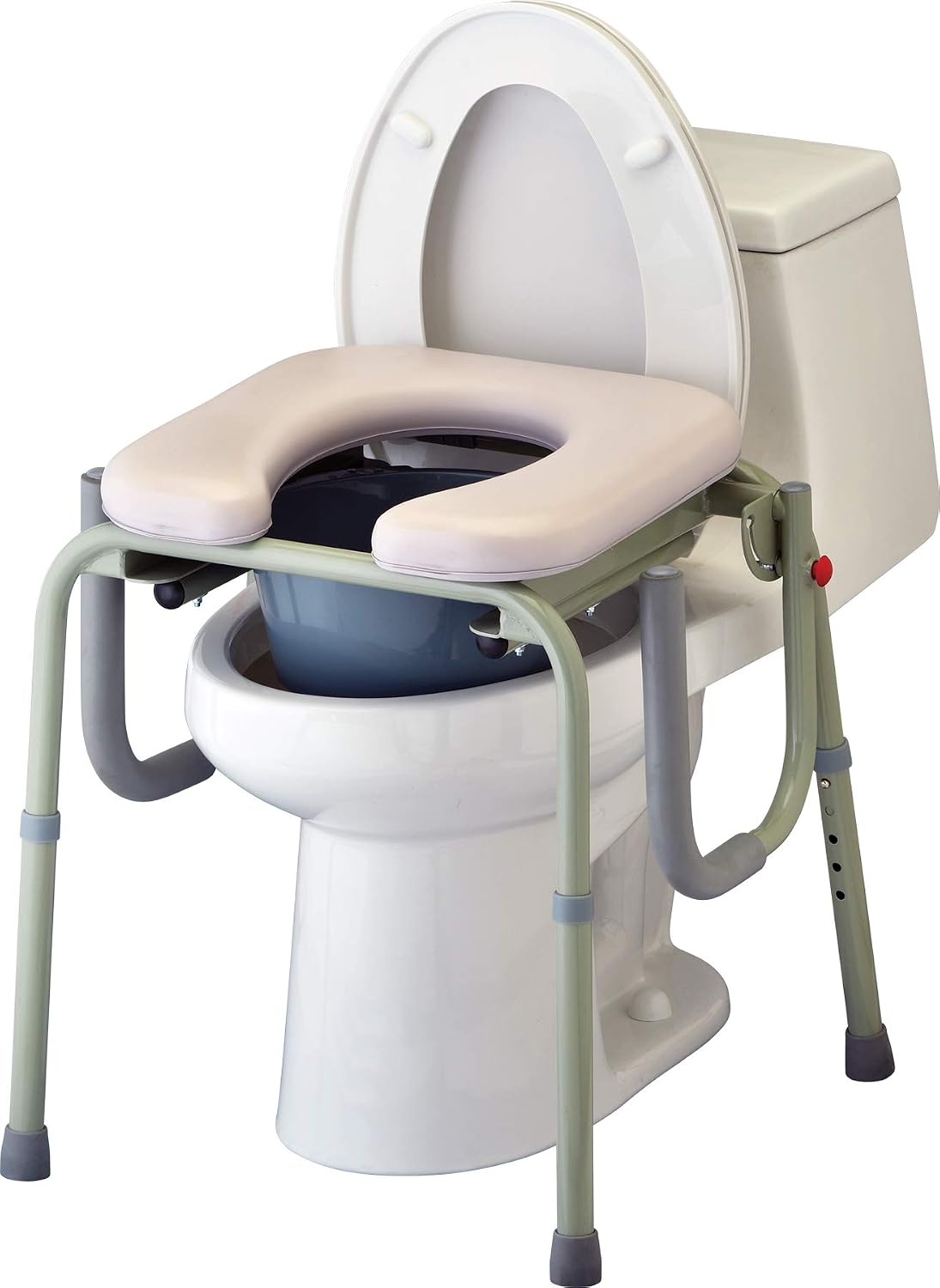 NOVA Medical Products Drop Arm Commode with Padded Seat and Back, Drop Down Arms for Easy Transfer