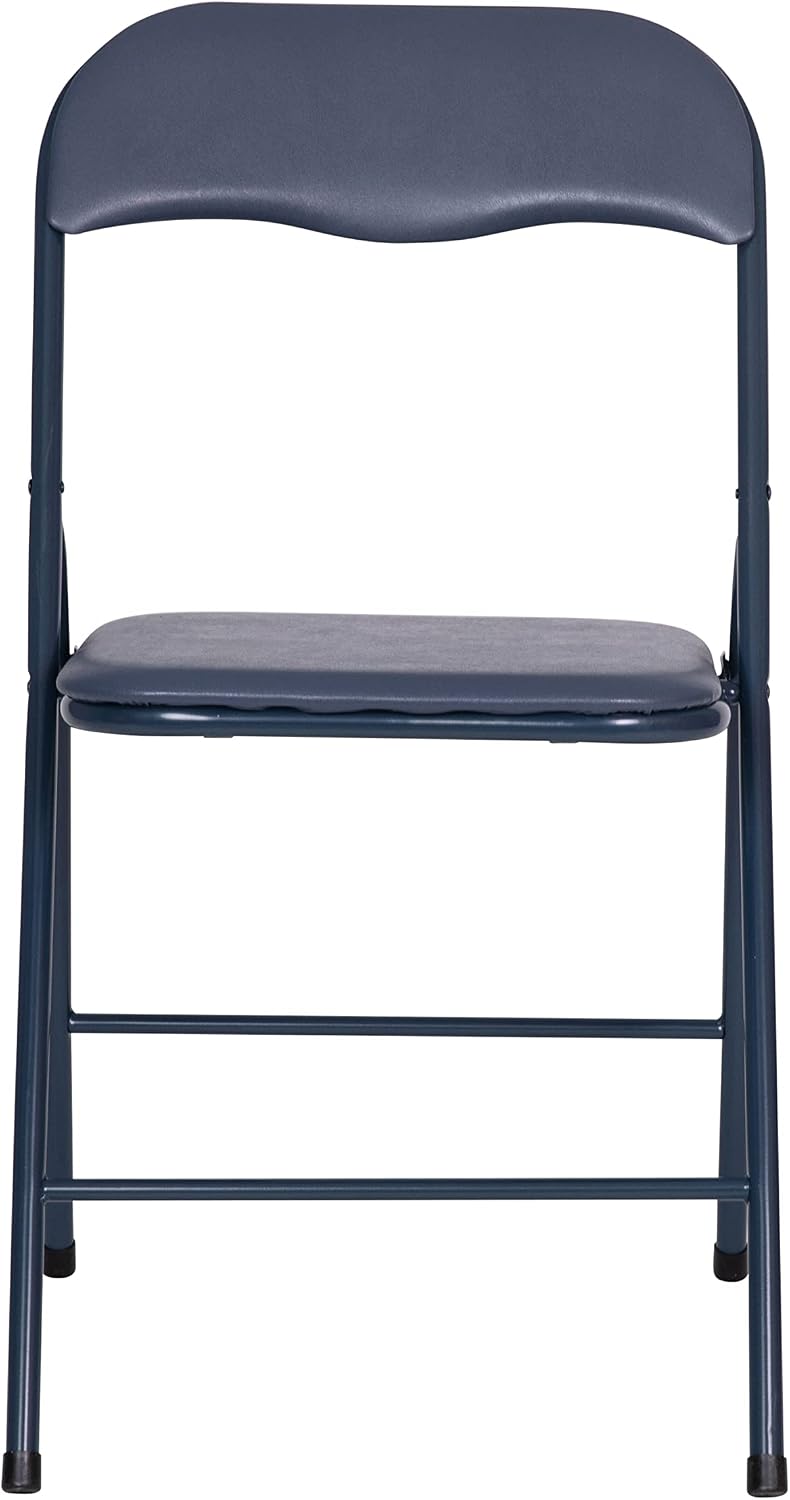 Flash Furniture Madelyn 33.5" Square Folding Multipurpose Card Table with Padded Vinyl Top, Portable Folding Game Table for 4 Players, Black