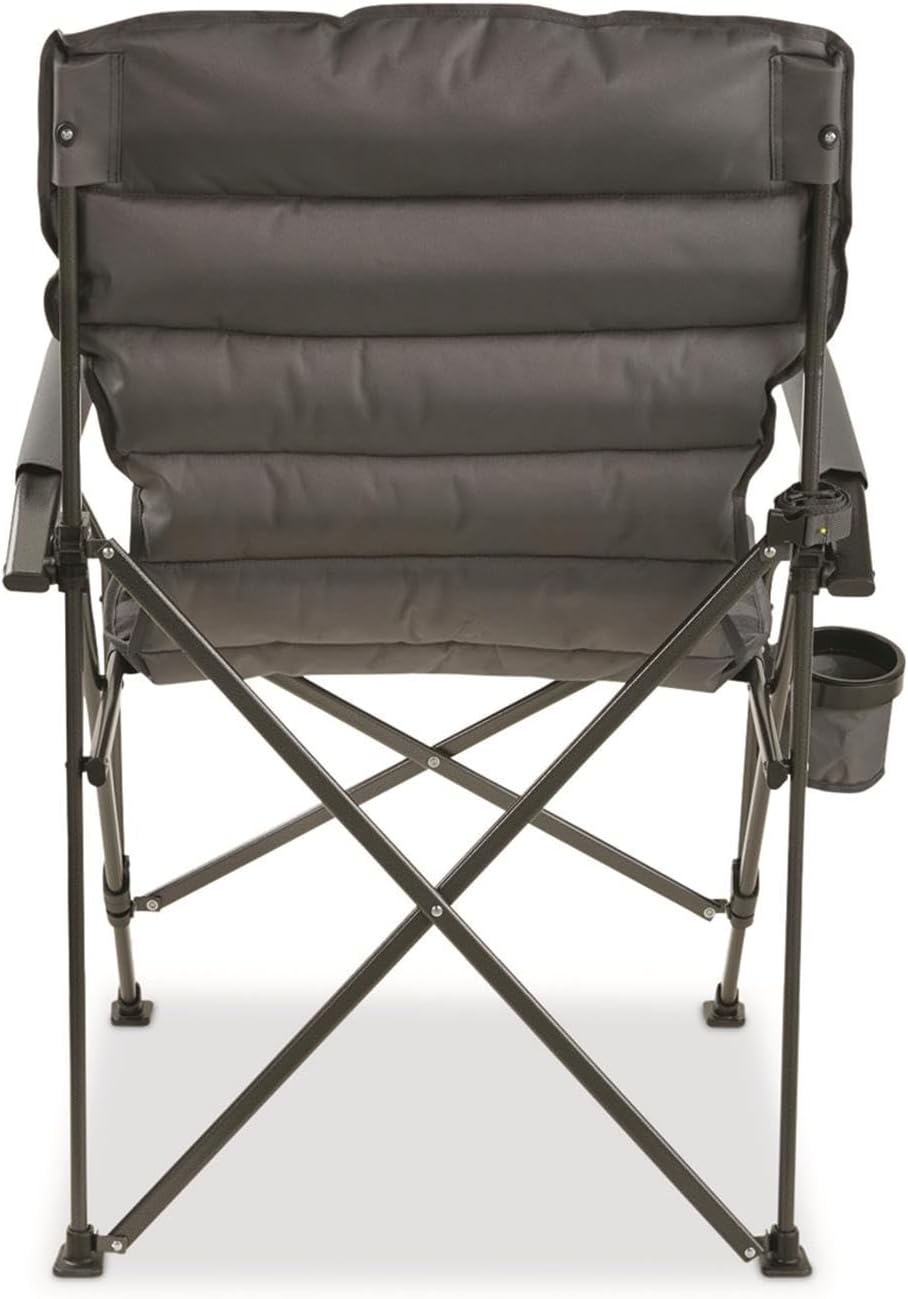 Guide Gear Oversized XL Comfort Padded Mammoth Camping Chair; Includes Carry Bag, Portable, Folding, Large Camp Lounge Chairs for Outdoor, Adults, Men and Women, Heavy-Duty 500-Pound Capacity Green