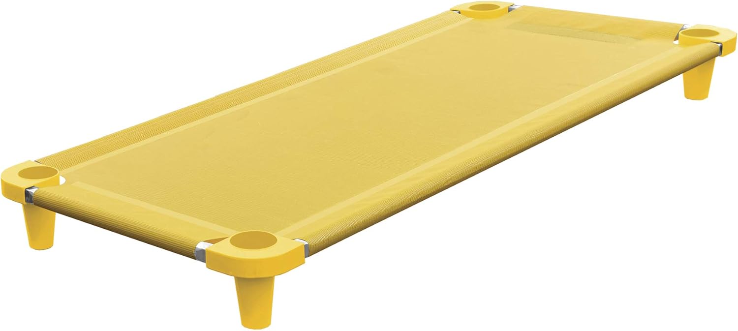 Acrimet Toddler Cot Bed for Kids, Travel, Day Care, 52" x 21" Yellow 1 Pack