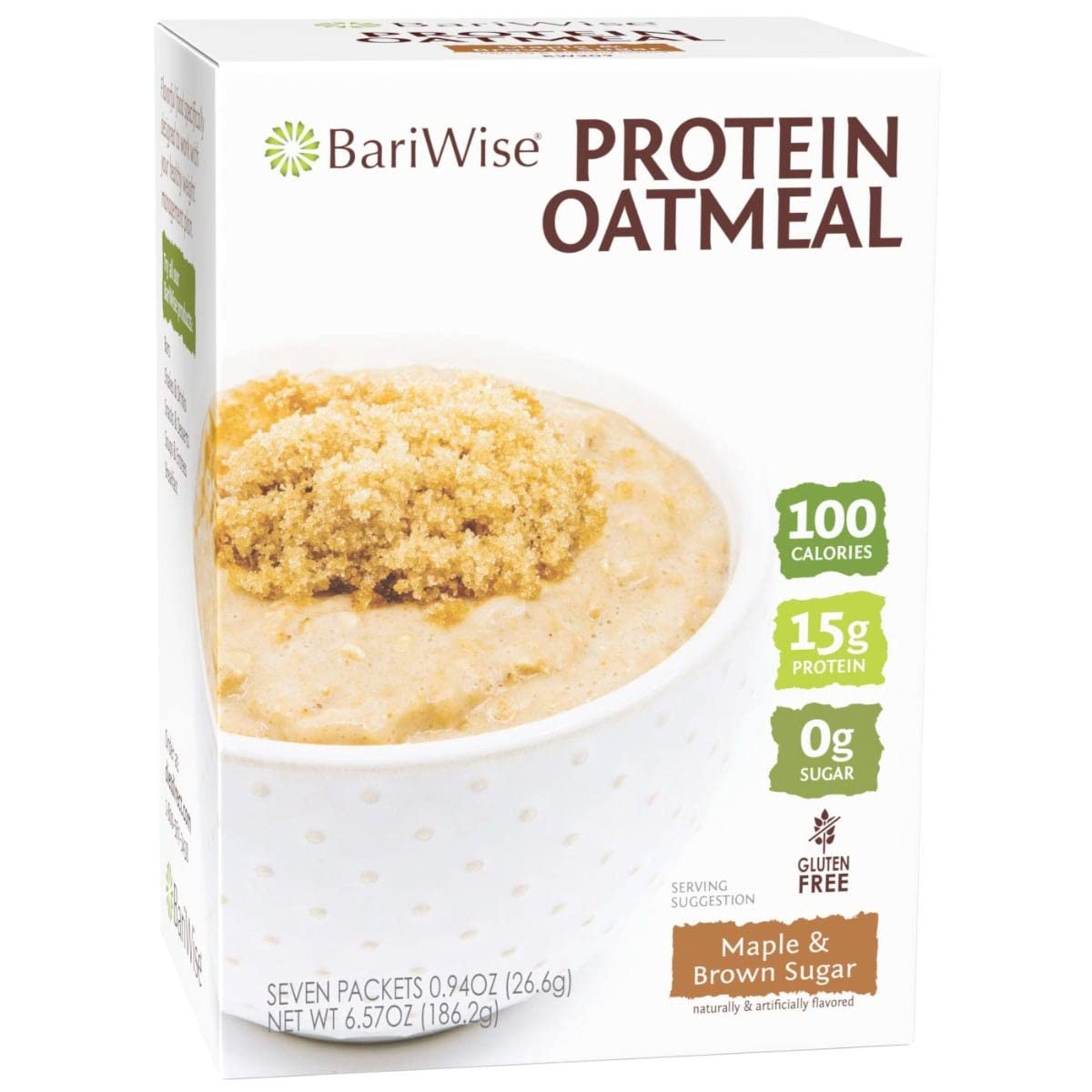 BariWise Instant High Protein Oatmeal – 7 Servings (Maple & Brown Sugar)