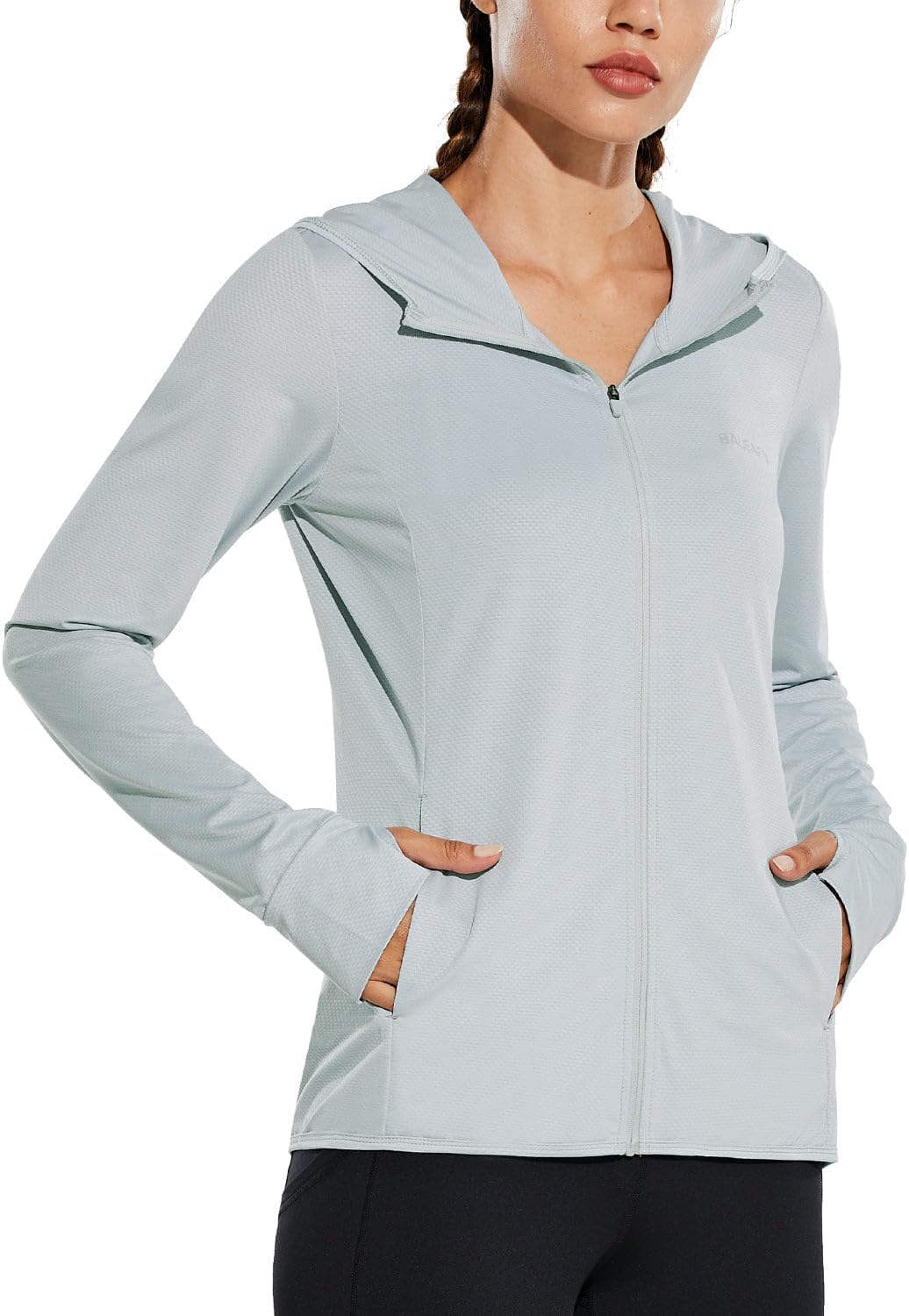 baleaf Women's Sun Protection Hoodie Jacket UPF 50+ Full Zip with Pocket