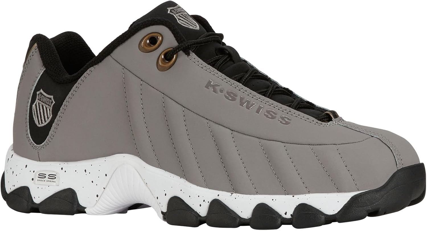 K-Swiss Men's ST329 CMF Sneaker, Wide Tennis Walking Shoes Leather Upper | Court Inspired, Tennis Heritage, Comfort Soft Cushioning, Arch Support, Wide Feet Fit, Chunky Silhouette, Classic Style.